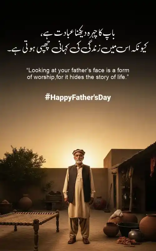 Father Day Quotes in Urdu & English with image