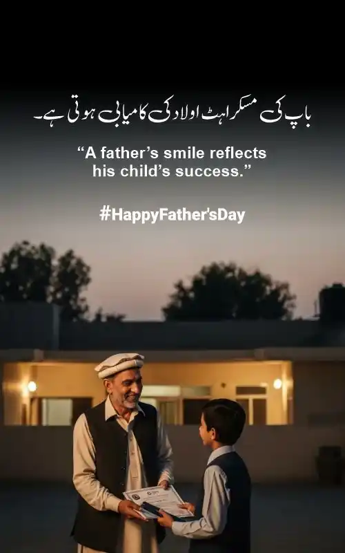 Father Day Quotes in Urdu & English with image