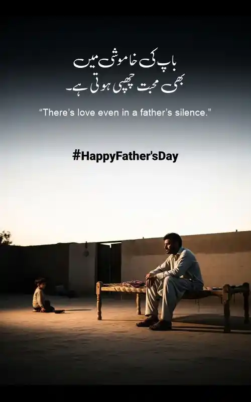 Father Day Quotes in Urdu & English with image