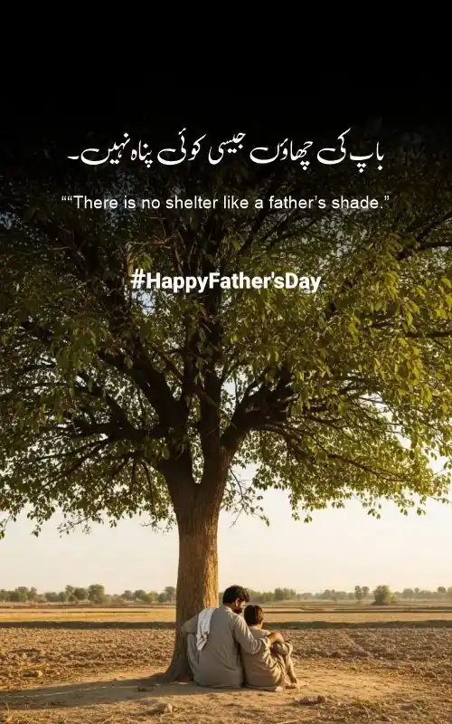 Father Day Quotes in Urdu & English with image