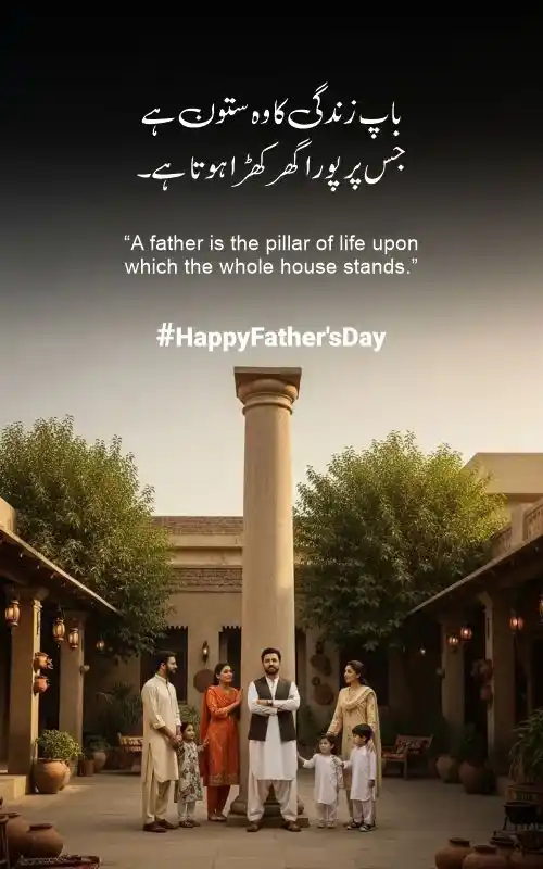 Father Day Quotes in Urdu & English with image